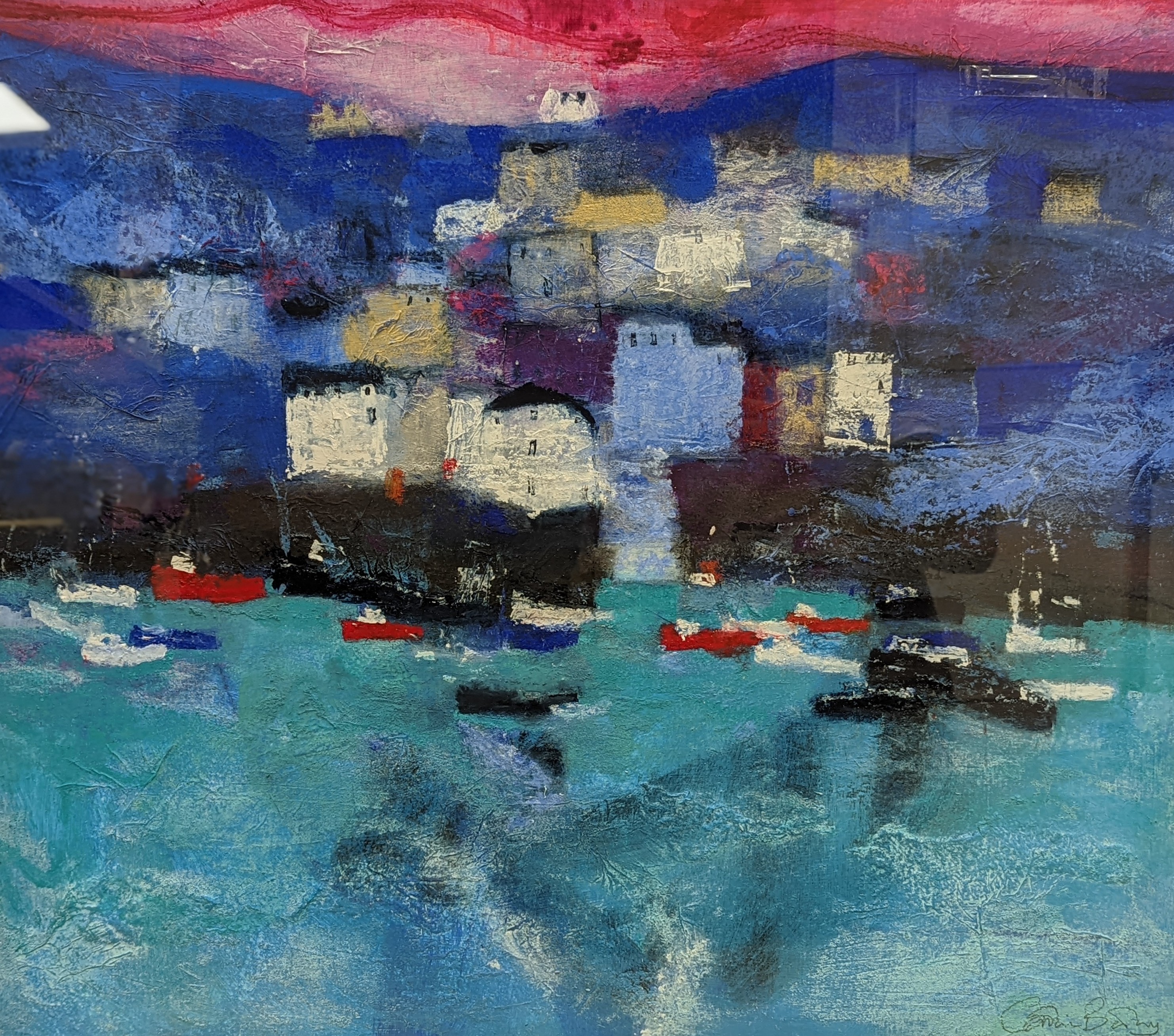 Caroline Bailey (1953-), mixed media, 'From Foey', signed, 65 x 75cm